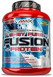 AMIX - Proteína Whey - Pure Fusion - 2,3 Kg - Concentrado de Suero Ultra Filtrado - Isolada con Splenda-Contiene L-glutamina-Proteínas para Aumentar Masa Muscular-Sabor Cacahuete Chocolate Caramelo