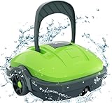 WYBOT Robot Limpiafondos Piscina, Aspirador Piscinas Automática 50 Minutos Succión Potente, Motor Dual, Filtro Fino de 180 μm para Piscinas sobre/en el Suelo de hasta 50 m²