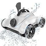 WYBOT Robot Piscina, Limpiafondos Piscina Automático con Motor Dual, 3 Funciones de Temporización, Cepillo para Limpiar Fondo, Filtro Fino de 180 μm, Ideal para Piscinas sobre/en el Suelo