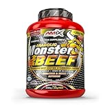 Amix - Monster Beef Protein - Suplemento Alimenticio - Mejora del Rendimiento - Proteína de Suero - Glutamina en Polvo - Nutrición - Proteína de Ternera - Sabor Chocolate - Bote de 2 Kg