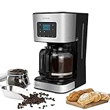 Cecotec Cafetera Goteo Coffee 66 Smart. 950 W, Programable 24h, Tecnología ExtemAroma, Función AutoClean, Acabados en Acero Inoxidable, Pantalla LCD, Jarra de Vidrio de 1,5 L