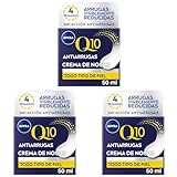 NIVEA Q10 Power Antiarrugas Cuidado de Noche (1 x 50 ml), crema antiarrugas hidratante, crema de noche para reducir las arrugas, crema reafirmante facial, 6.8 (Paquete de 3)