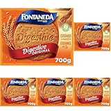 Fontaneda Digestive Original Galletas 700g (Paquete de 5)