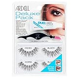 ARDELL Deluxe Pack. Contiene:2 Pares de Pestañas Postizas Wispies Black, 1 Adhesivo Duo 2. 5g y 1 Aplicador de Pestañas Postizas - 1 Set