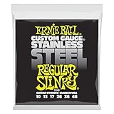 Ernie Ball Regular Slinky - Cuerdas para guitarra eléctrica, entorchado de acero inoxidable, calibre 10-46